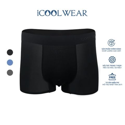 Combo 3 quần sịp nam BOXER ICOOLWEAR thun lạnh cao cấp, co giãn 4 chiều, kháng khuẩn tốt - VN004